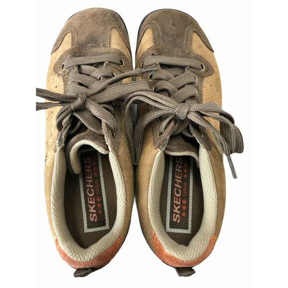 Skechers Signalize Womens 7.5 46047 Sneaker Brown Leather Suede Lace Up 46047 - Picture 11 of 12